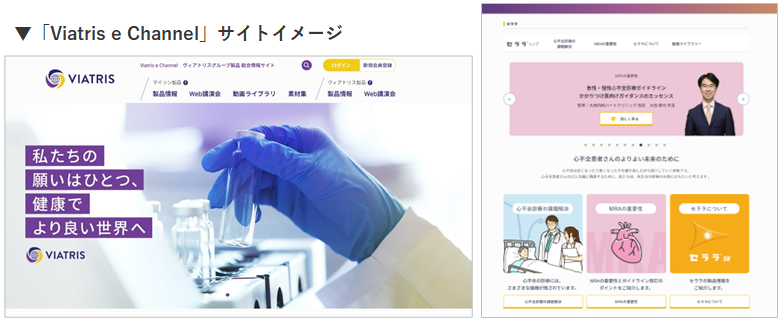 ヴィアトリス製薬が提供する医療従事者向け総合情報Webサイト
「Viatris e Channel」の開発に対応 – Net24通信