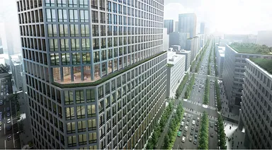 完成イメージ（北西上空より）