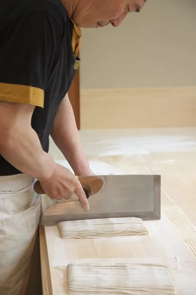 職人による手打ちそば