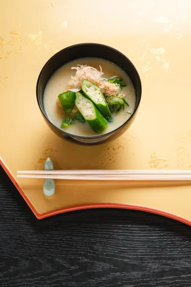 夏野菜と白味噌の冷汁