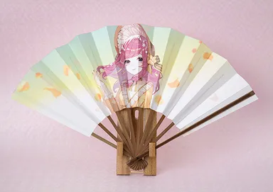 飾り扇子　フリージア