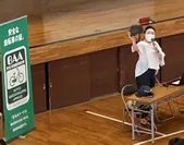 千葉県立松戸高等学校 自転車安全教室　講演の様子2