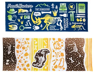 化石てぬぐい(各1,650円)