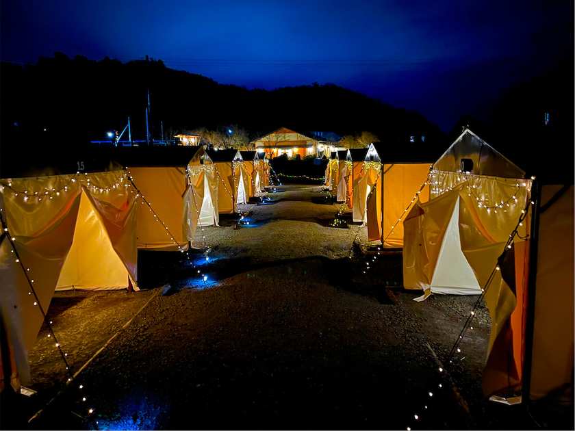 お盆限定！グランピング＋魚のつかみどりキャンペーンを
群馬県川場村「Akariかわば田園キャンプ場」が8/10より実施！