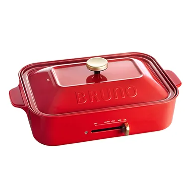 BRUNO コンパクトホットプレート レッド×2名様