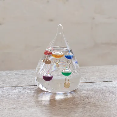 プレゼントのガラスフロート温度計