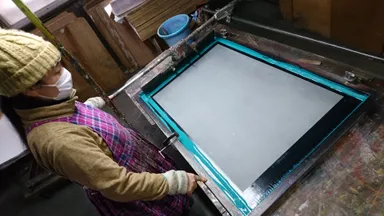 友禅和紙の手染め模様(1)