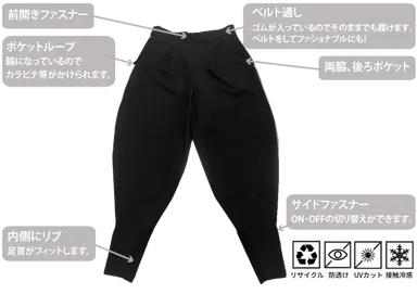 ニッカパンツ 機能詳細