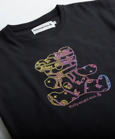 レインボーパンキッシュベア長袖Tシャツ_拡大