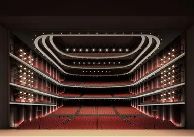 大劇場(約1,750席) オペラやバレエ、ミュージカルなどの上演も可能