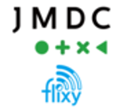 株式会社JMDC、株式会社flixyのロゴ