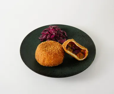 しば漬けカレーパン(白背景)