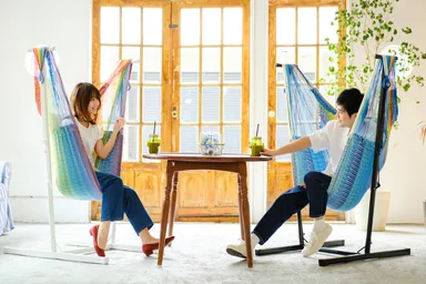 ソファー代わりに置けるサイズ感【チェアハンモック】