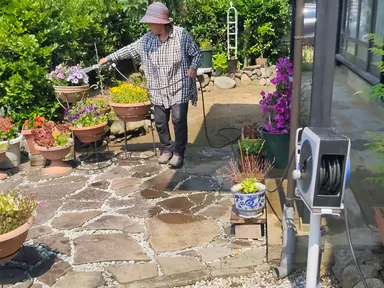 ホースリール回転台座使用例2