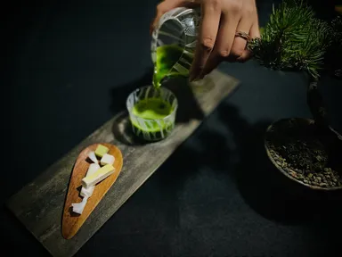 夏の和三盆と抹茶はつゆき