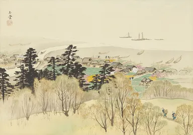 川合玉堂「春浦駘蕩」