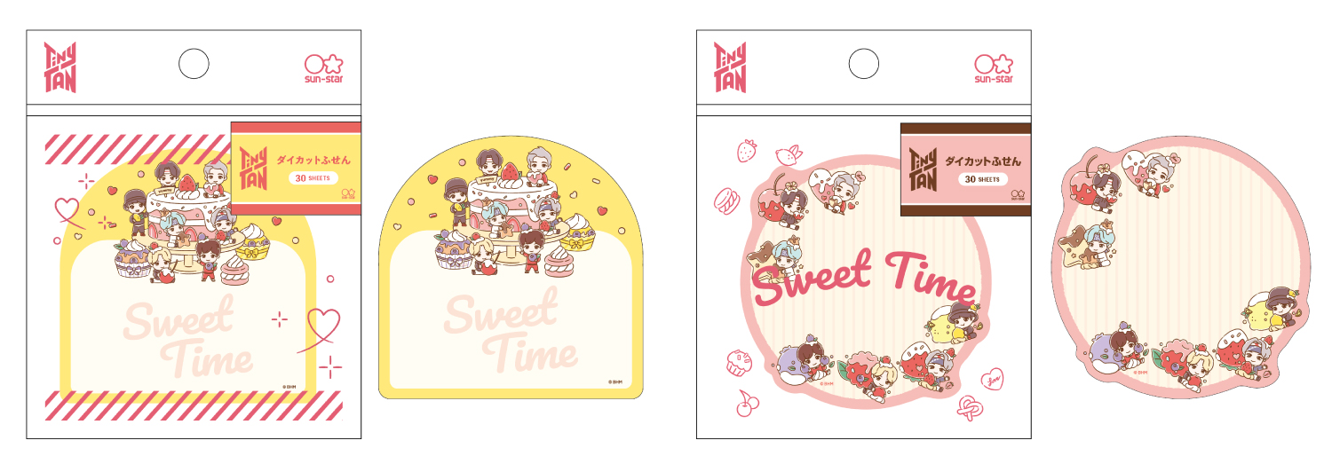 スイーツモチーフの「Sweet Time」をテーマにした『TinyTAN』文具シリーズ第2弾を8月中旬より発売  ～ケーキやフルーツデザインなど全10種～｜サンスター文具株式会社のプレスリリース