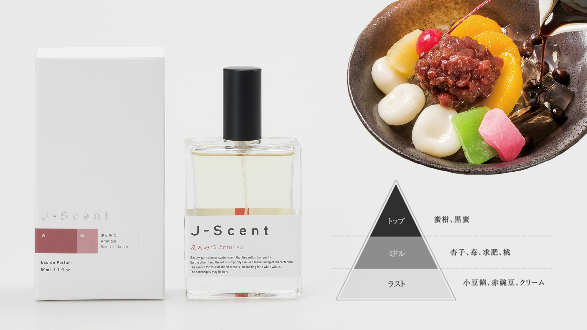 J-Scent「あんみつ」の香りが“オードパルファン”で登場
