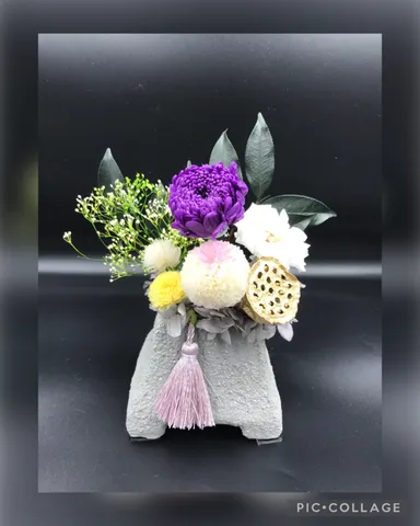 墓石イメージのプリザーブド仏花