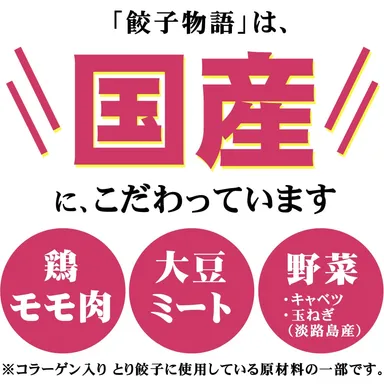 国産原料のコラーゲン入り　とり餃子