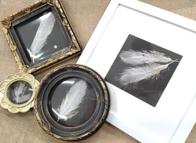 フクロウの羽アート※イメージです