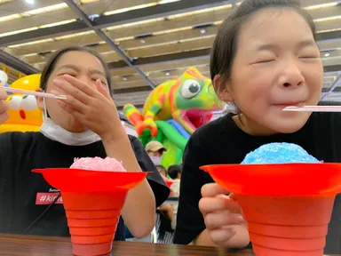 かき氷でさらにひんやり