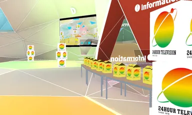 メタバース会場内募金箱