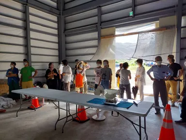 作業風景の一般公開の様子