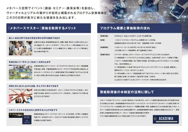 メタバースマスター資格概要2