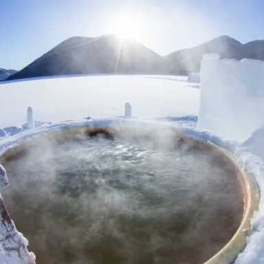 氷上露天風呂