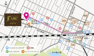 J-ARC(ジェイアーク)吉祥寺 地図