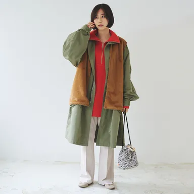 ファーベスト付きモッズコート(2)