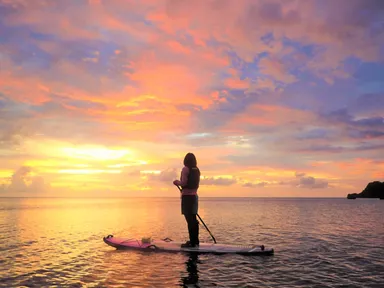 河口でみる素敵な夕陽