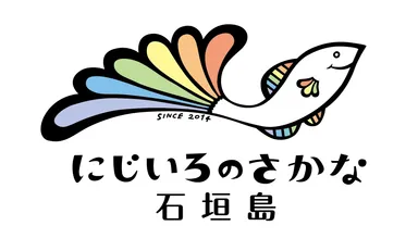 にじいろのさかな石垣島　ロゴ