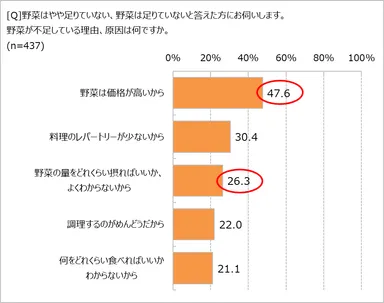 野菜不足の原因は何