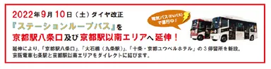 『ステーションループバス』を京都駅八条口及び京都駅以南エリアへ延伸！