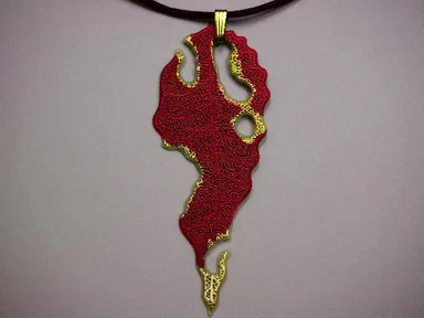 こもれび　赤のペンダント