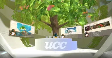 スペース内部「伝説のコーヒーの木」　※開発中の画像