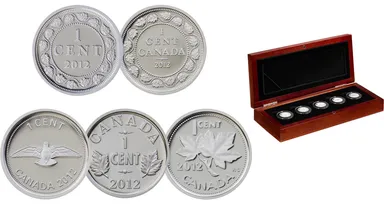 1セント銀貨5種セット