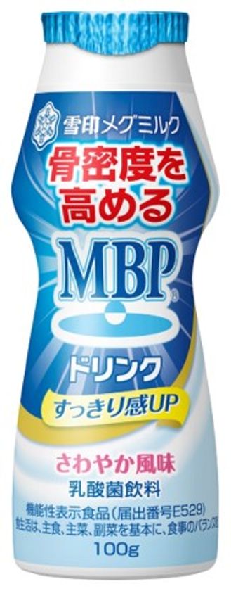 販売好調！前年比140％超！
骨密度を高めるMBP（R）を配合した機能性表示食品
『ＭＢＰドリンク』100ｇ
