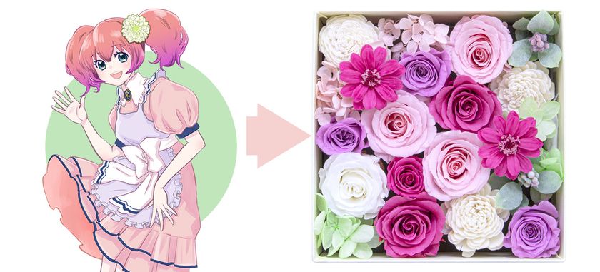 推しカラーでフラワーアレンジメントを制作する【推し花*】の
2周年記念商品「FlowerClock」が9月26日より販売開始!