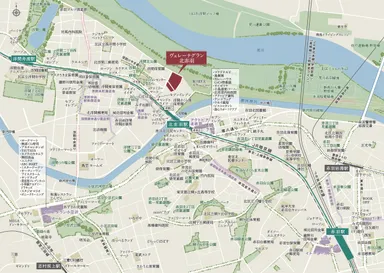ヴェレーナグラン北赤羽　現地案内図