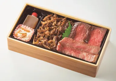 【カイロ堂】佐賀牛サーロインと赤身ステーキ＆すき焼き弁当