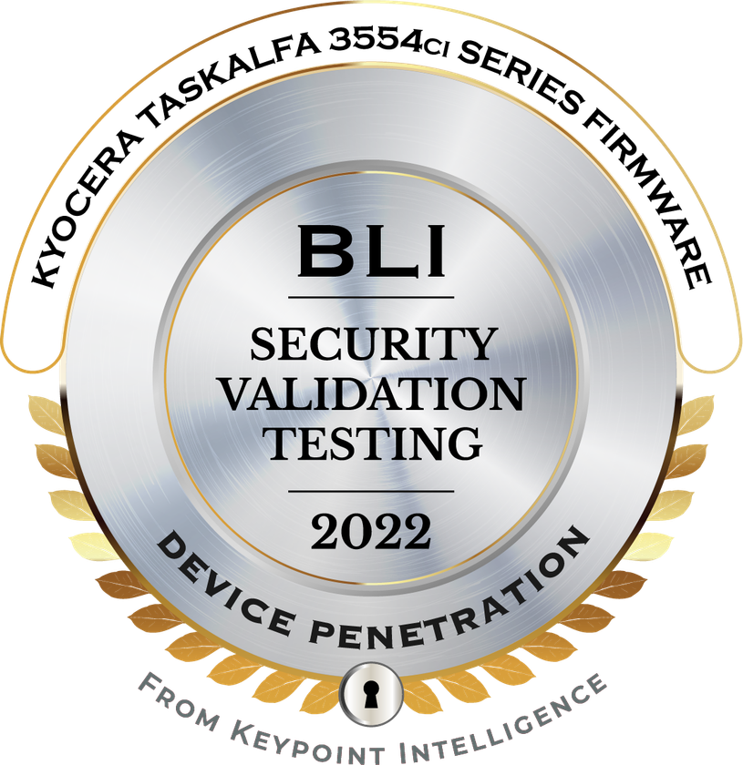 京セラのA3複合機10機種が
米国独立評価機関キーポイントインテリジェンス社の
「Device Penetrationセキュリティー認証シール」を取得しました