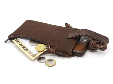 裏面のポケットにはカードやお札、小銭などを入れておけるポケットがあります