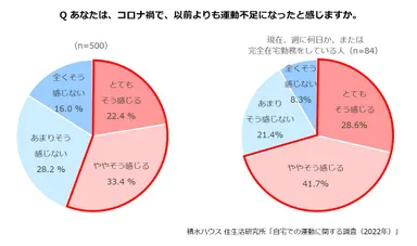 積水ハウス 住生活研究所「自宅での運動に関する調査(2022年)」1