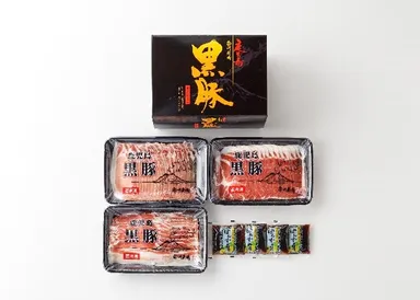 黒豚しゃぶしゃぶ3種食べ比べセット(ロース、肩ロース、バラ各200g)