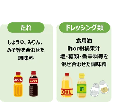 たれ・ドレッシングの知識