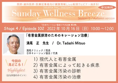 「Sunday Wellness Breeze Season 15, Autumn version Stage 4」満尾 正先生見どころ