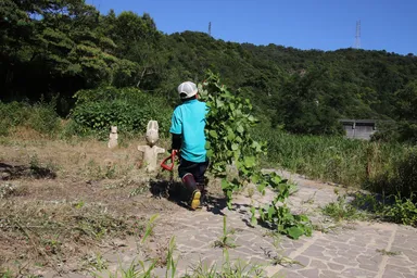 子供も遊びながらボランティア活動